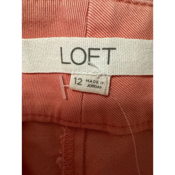 NEW Ann Taylor Loft The Riviera Short Shorts Women's 12 Orange Pink Coral Flaw - Picture 5 of 8